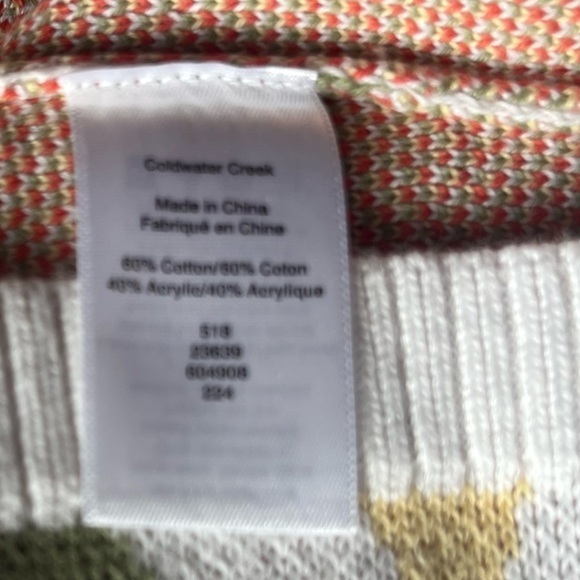 NWOT Coldwater Creek Flora del Sol Sweater size small petite. - Picture 8 of 8